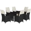 Image de vidaXL - 7-delige - Tuinset - met - kussens - poly - rattan - zwart