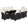 Image de vidaXL - 9-delige - Tuinset - poly - rattan - zwart