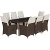 Image de vidaXL - 9-delige - Tuinset - met - kussens - poly - rattan - bruin