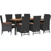Image de vidaXL - 9-delige - Tuinset - poly - rattan - zwart