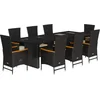 Image de vidaXL - 9-delige - Tuinset - poly - rattan - zwart