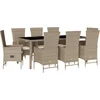 Image de vidaXL - 9-delige - Tuinset - met - kussens - poly - rattan - beige