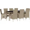 Image de vidaXL - 9-delige - Tuinset - met - kussens - poly - rattan - beige