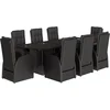 Image de vidaXL - 9-delige - Tuinset - poly - rattan - zwart
