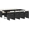 Image de vidaXL - 9-delige - Tuinset - poly - rattan - zwart