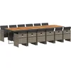 Image de vidaXL - 13-delige - Tuinset - met - kussens - poly - rattan - grijs