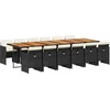 Image de vidaXL - 13-delige - Tuinset - met - kussens - poly - rattan - zwart