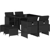Image de vidaXL - 9-delige - Tuinset - poly - rattan - zwart