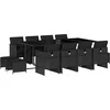 Image de vidaXL - 13-delige - Tuinset - met - kussens - poly - rattan - zwart