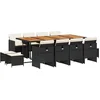 Image de vidaXL - 13-delige - Tuinset - met - kussens - poly - rattan - zwart