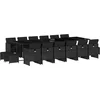 Image de vidaXL - 17-delige - Tuinset - met - kussens - poly - rattan - zwart