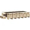 Image de vidaXL - 17-delige - Tuinset - met - kussens - poly - rattan - beige