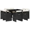 Image de vidaXL - 9-delige - Tuinset - poly - rattan - zwart