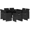 Image de vidaXL - 9-delige - Tuinset - poly - rattan - zwart