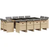 Image de vidaXL - 13-delige - Tuinset - met - kussens - poly - rattan - gemengd - beige