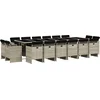 Image de vidaXL - 17-delige - Tuinset - met - kussens - poly - rattan - lichtgrijs