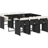 Image de vidaXL - 7-delige - Tuinset - met - kussens - poly - rattan - zwart