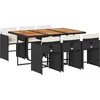 Image de vidaXL - 7-delige - Tuinset - met - kussens - poly - rattan - zwart
