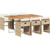 Image de vidaXL - 7-delige - Tuinset - met - kussens - poly - rattan - beige