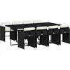 Image de vidaXL - 9-delige - Tuinset - poly - rattan - zwart