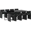 Image de vidaXL - 9-delige - Tuinset - poly - rattan - zwart