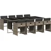Image de vidaXL - 9-delige - Tuinset - met - kussens - poly - rattan - grijs