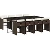 Image de vidaXL - 9-delige - Tuinset - met - kussens - poly - rattan - bruin