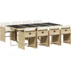 Image de vidaXL - 9-delige - Tuinset - met - kussens - poly - rattan - beige
