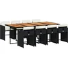 Image de vidaXL - 9-delige - Tuinset - poly - rattan - zwart