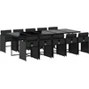 Image de vidaXL - 11-delige - Tuinset - met - kussens - poly - rattan - zwart