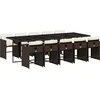 Image de vidaXL - 11-delige - Tuinset - met - kussens - poly - rattan - bruin