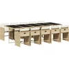 Image de vidaXL - 11-delige - Tuinset - met - kussens - poly - rattan - beige