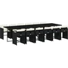 Image de vidaXL - 13-delige - Tuinset - met - kussens - poly - rattan - zwart