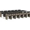 Image de vidaXL - 13-delige - Tuinset - met - kussens - poly - rattan - grijs