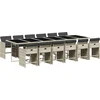 Image de vidaXL - 13-delige - Tuinset - met - kussens - poly - rattan - lichtgrijs