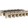 Image de vidaXL - 13-delige - Tuinset - met - kussens - poly - rattan - gemengd - beige