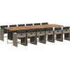 Image de vidaXL - 13-delige - Tuinset - met - kussens - poly - rattan - grijs