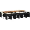 Image de vidaXL - 13-delige - Tuinset - met - kussens - poly - rattan - zwart