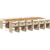 Image de vidaXL - 13-delige - Tuinset - met - kussens - poly - rattan - beige