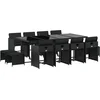 Image de vidaXL - 13-delige - Tuinset - met - kussens - poly - rattan - zwart