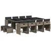 Image de vidaXL - 13-delige - Tuinset - met - kussens - poly - rattan - grijs