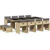 Image de vidaXL - 13-delige - Tuinset - met - kussens - poly - rattan - gemengd - beige