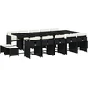 Image de vidaXL - 15-delige - Tuinset - met - kussens - poly - rattan - zwart