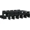 Image de vidaXL - 15-delige - Tuinset - met - kussens - poly - rattan - zwart