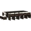 Image de vidaXL - 15-delige - Tuinset - met - kussens - poly - rattan - bruin