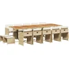 Image de vidaXL - 15-delige - Tuinset - met - kussens - poly - rattan - beige