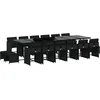 Image de vidaXL - 17-delige - Tuinset - met - kussens - poly - rattan - zwart