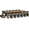 Image de vidaXL - 17-delige - Tuinset - met - kussens - poly - rattan - grijs
