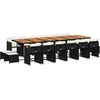 Image de vidaXL - 17-delige - Tuinset - met - kussens - poly - rattan - zwart