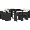 Image de vidaXL - 9-delige - Tuinset - poly - rattan - zwart